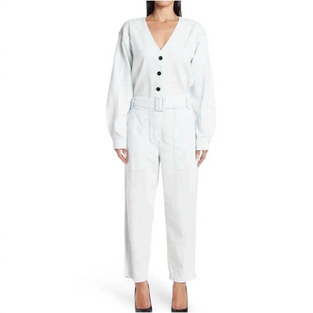 NEW PROENZA SCHOULER cotton chambray jumpsuit in bleach
